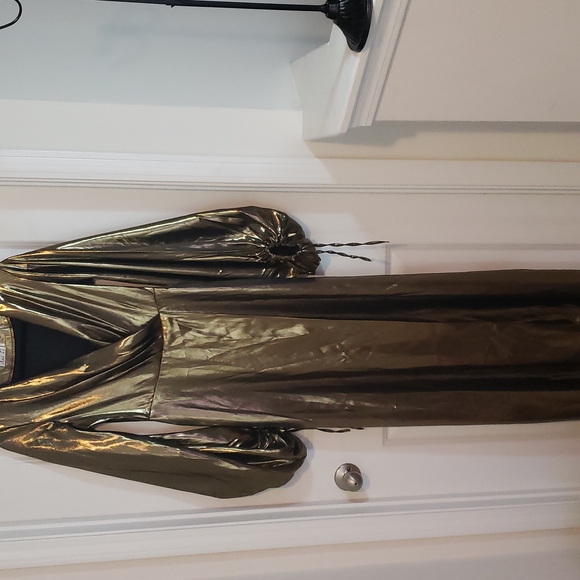 Metallic Maxi Dress Bronze/Gold by Ani Ti - Picture 4 of 9